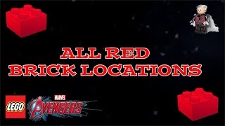 LEGO Marvels Avengers  All 15 Red Brick Locations The Collector Unlocked [upl. by Philbo]