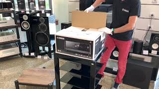 Yamaha RXV4A Unboxing  Yamaha Home Audio Universitate [upl. by Annahsat738]