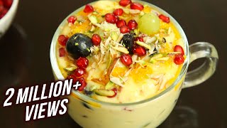 Fruit Custard Recipe  How To Make Fruit Custard At Home  Dessert Recipe  Fruit Custard  Ruchi [upl. by Abrams]