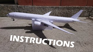 Boeing 777 Papercraft Instructions [upl. by Fu]