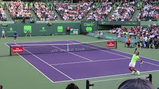 Rafael Nadal v Philipp Kohlschreiber Court Level View Miami Open 2017 R3 [upl. by Nibram203]