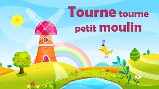 Tourne tourne petit moulin  Comptine avec gestes pour enfants et bébés avec les paroles [upl. by Elehcor185]