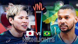 JAPAN vs BRAZIL  Highlights  Mens VNL 2023 [upl. by Ladnyk]