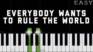 Tears For Fears  Everybody Wants To Rule The World  EASY Piano Tutorial [upl. by Ahsaya]