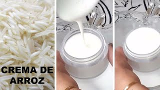 COMO HACER CREMA DE ARROZ CREMA ANTIEDAD ACLARA EL ROSTRO [upl. by Almap]