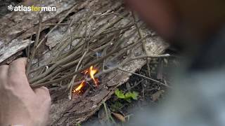 Comment faire un feu en nature par temps humide [upl. by Ahsiuq]