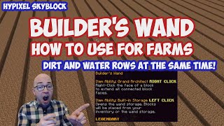 Hypixel Skyblock  How to Use Builders Wand to Build Farms [upl. by Eeryt172]