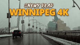 Winnipeg 4K  Snowy Road in March  Manitoba Canada [upl. by Danelle209]