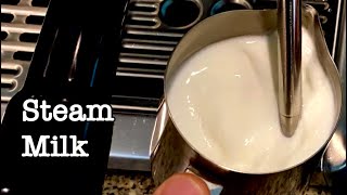 How To Steam And Froth Milk With a Breville Barista Express [upl. by Eardna]