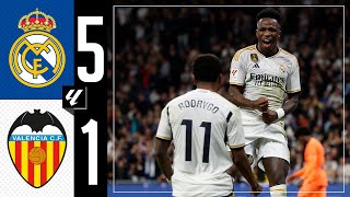 Real Madrid 51 Valencia  HIGHLIGHTS  LaLiga 202324 [upl. by Bust]