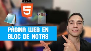 Cómo hacer una PÁGINA WEB en BLOC de NOTAS [upl. by Enelloc]