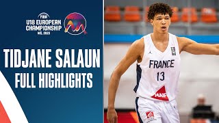 Tidjane Salaun  France 🇫🇷  Full Highlights from FIBAU18Europe [upl. by Harahs525]