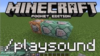 Minecraft PE  How To Use The Playsound Command [upl. by Nuawed149]