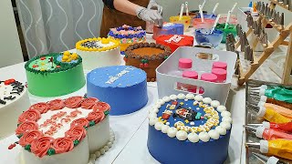 How to Make a Lettering Cake  Korean Food ASMR [upl. by Eenobe850]