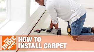 How to Install Carpet  The Home Depot [upl. by Llerreg]