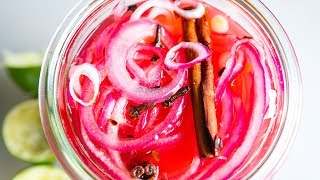 Quick Easy Pickled Red Onions Recipe [upl. by Alwitt]