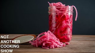 how to make PICKLED RED ONIONS [upl. by Flin]