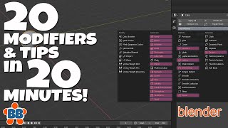 20 Blender Modifiers and Tips in 20 Minutes [upl. by Leontine]