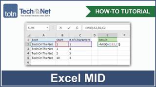 How to use the MID function in Excel [upl. by Schlicher]