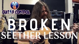 How To Play The Intro From quotBrokenquot By Seether  Easy Acoustic Guitar Lesson For Beginners [upl. by Bennink]