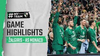 Zalgiris  AS Monaco  Game Highlights  20230329 [upl. by Mahtal]