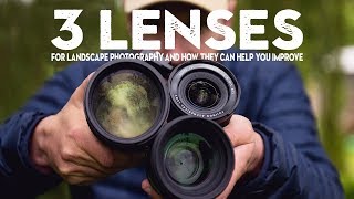 3 ESSENTIAL lenses for landscape photography and how to use them [upl. by Ynnaej]