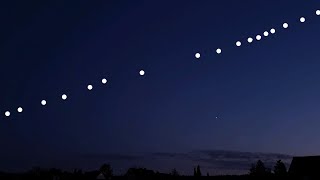 Starlink satellites train seen from earth  SpaceX [upl. by Cecilla]