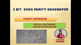 Even Parity Generator  3 Bit Even Parity generator [upl. by Anoyi369]