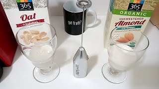 Oat Milk vs Almond Milk part 2 Frothing Test [upl. by Hathcock]