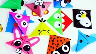 DIY  10 Separadores de origami facilisimos  Manualidades de papel [upl. by Fulmis]