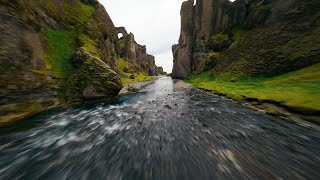 FPV Drone Flight through Beautiful Iceland Canyon [upl. by Kenlee396]