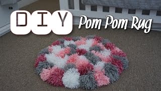 DIY Pom Pom Rug  Using My Hands [upl. by Eceinwahs77]