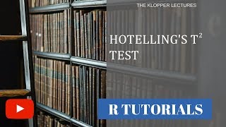 Hotelling Tsquared test using R [upl. by Zilvia]