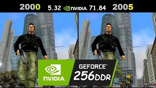 Nvidia Driver Comparison 2000 vs 2005 with Geforce 256  5 Games Retro [upl. by Jahdal]