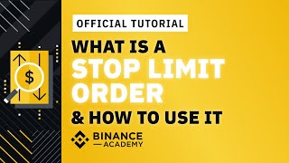 How to Use a Stop Limit  Stop Loss on Binance  Explained For Beginners [upl. by Eirene]