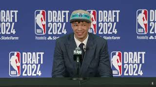 Tidjane Salaun PostDraft Press Conference  Welcome to Charlotte [upl. by Bibby]