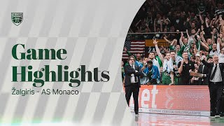 Žalgiris  AS Monaco  Game Highlights  20241101 [upl. by Iver]