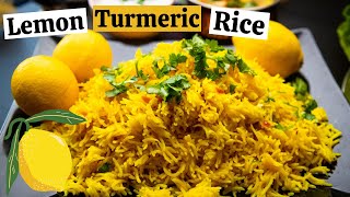 LEMON TURMERIC RICE  Easy and Delicious Lemon Turmeric Rice Recipe  Yellow Turmeric Rice  DIFK [upl. by Allebara]