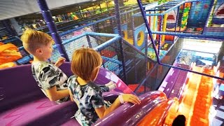 Fun Slides at Exploria Indoor Playground family fun for kids [upl. by Ydnagrub206]