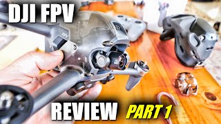 DJI FPV Drone Combo Review Part 1 INDEPTH  Motion Control amp Fly More KIT UnBox Setup Updating [upl. by Platon736]