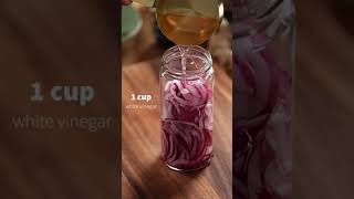 Easy Pickled Red Onion Recipe shorts [upl. by Akenat]