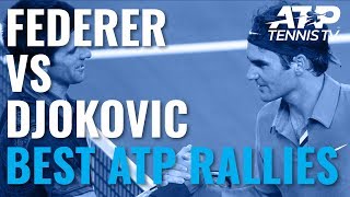 Roger Federer vs Novak Djokovic Best ATP Rallies Ever [upl. by Snej]