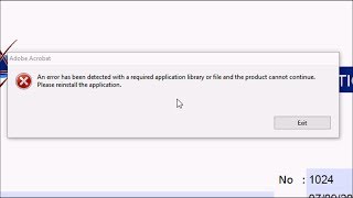 How to Fix Acrobat XI Pro Error quotAn error has been detected with a required application library quot [upl. by Aleydis]