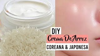 COMO HACER CREMA DE ARROZ COREANA Y JAPONESA PARA LA CARA  PIEL HERMOSA 🌾 BeautyByPriscila [upl. by Hynes164]