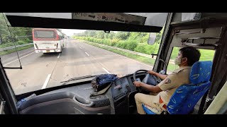 PUNE TO MUMBAI  FULL JOURNEY  VOLVO B7R MSRTC SHIVNERI ST BUS CABIN RIDE [upl. by Ahsiela314]