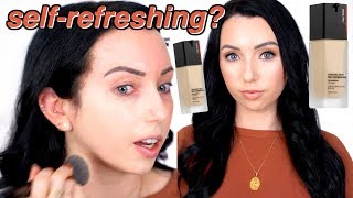 NEW Shiseido Synchro Skin SelfRefreshing FOUNDATION First Impression Review amp Demo [upl. by Gemperle]