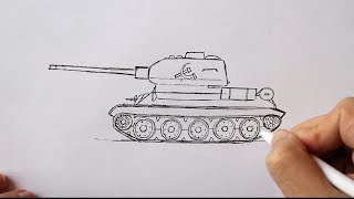 How to draw a Tank  For Beginners [upl. by Buxton]