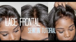 ♡ How to Sewin Your → Lace Frontal NO HAIR OUT [upl. by Loredana]