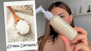 CREMA DE ARROZ COREANA PARA LA CARA  ACLARADORA Y ANTIARRUGAS  Denisse Uff [upl. by Aihcela]