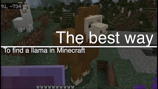 How to find a llama in Minecraft 2 methods [upl. by Iphigeniah]